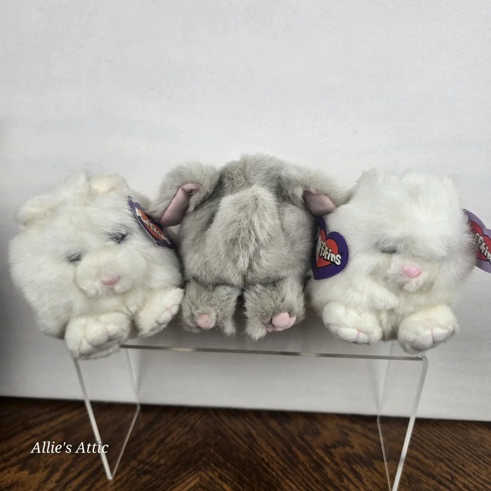 16 Puffkins Vintage Plush Mini Stuffed Animal Lot Elephant Cat Toucan Unicorn